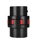 Front view of High Torque AISI 1045 Steel Jaw Coupling With Elastomeric Spider, 20-25mm Bore, XL2 Type for medium and large equipment