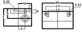 Technical diagram of ✝️ AK20GWUU NB 20mm Double Wide Compact Block Unit Motion Linear Bearing with dimensions and layout details.