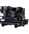 Albott 6.5HP Gas Powered Air Compressor, 8 Gallon Horizontal Tank with Wheels 10CFM@Max 115PSI, 196cc Loncin Engine close up