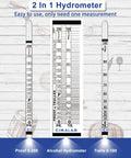 2 in 1 hydrometer for home distiller alcohol hydrometer kit with proof 0-200 and tralle 0-100 scale