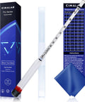 Professional home distiller alcohol hydrometer kit with storage tube and microfiber cloth for measuring high-proof spirits accurately.