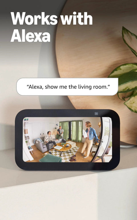 Compact indoor security camera captures crisp 1080p HD video with color night vision, live view, and real time motion alerts