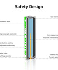 Cross-section of AA and AAA Alkaline Battery Pack 24 Count 2800mAh Non Rechargeable showing safety design features