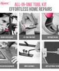 Pink 13-Piece Starter Tool Kit In A Portable Case For College Dorm, Home And Office DIY, Essential Household Repair Tools For Quick Fixes, Beginner Friendly, Compact And Sturdy For Everyday Maintenance used for various repairs.