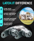 All-metal cam lock for RV storage, cabinets, drawers, mailboxes and toolboxes; fits 5/16 inch doors with a 5/8 inch bore.