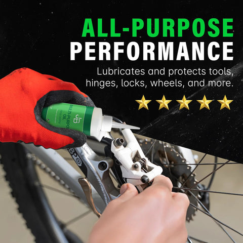 Using All Purpose Lubricating Oil For Home Auto And Shop Use 4 Oz With Precision Drip Applicator on bike gears for smooth performance.