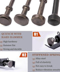 Extended Length Air Hammer Bits Set With Spring 0.401 Pneumatic Chisel Bits For Heavy Duty Jobs Includes Four Shapes In Durable Alloy Steel