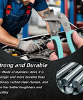 Mechanic using Alloy Steel Car Clip Pliers And Auto Disassembly Tools For Quick Clip Removal, Snap Pliers For Trim and Fasteners.