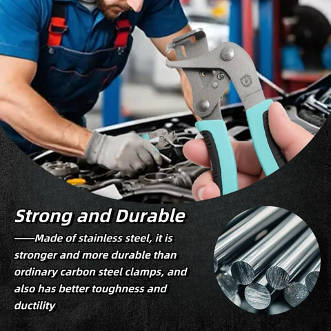 Mechanic using Alloy Steel Car Clip Pliers And Auto Disassembly Tools For Quick Clip Removal, Snap Pliers For Trim and Fasteners.