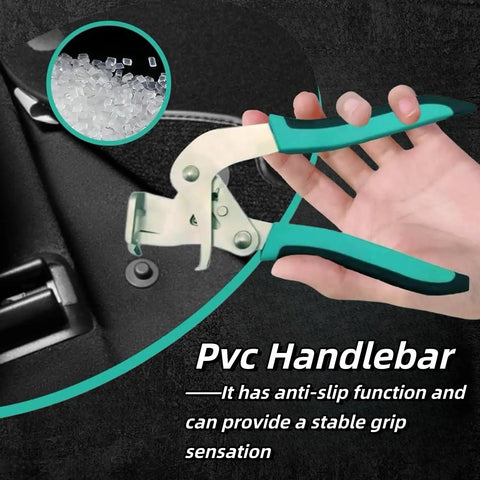 Alloy Steel Car Clip Pliers And Auto Disassembly Tools For Quick Clip Removal with anti-slip PVC handle shown during use