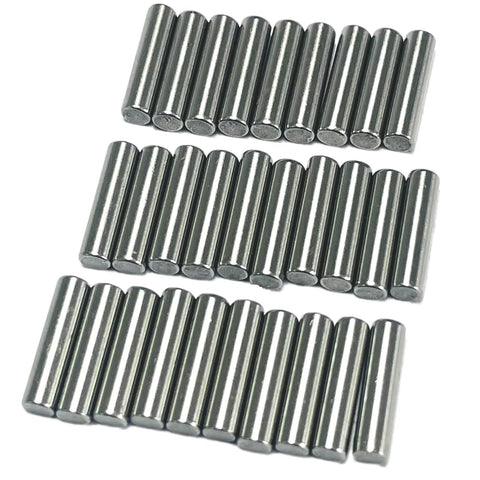 Thirty Piece Go To Dowel Pins Set For Wood Shelves And Bunk Beds One Eighth Inch By One Half Inch Alloy Steel Ground To Precision Tolerances