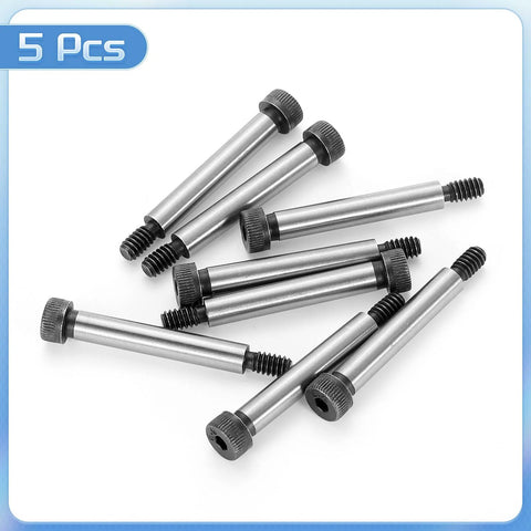 Heavy Duty Alloy Steel Hex Socket Shoulder Bolts 1-1/2 Inch Shoulder Length and 1/4 Inch Shoulder Diameter 10-24 Thread 5 Pack