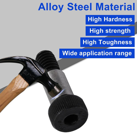 S SYDIEN 6-pack alloy steel shoulder bolts, 1/4 in shoulder diameter, 1/2 in shoulder length, 10-24 UNC threads