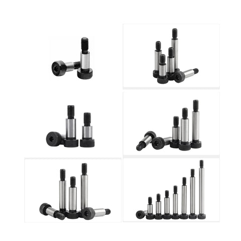SCXCLY 10pcs alloy steel shoulder bolts, black oxide finish, Ф5/16×1-1/2 (1/4-20), Amazon brand, multiple views