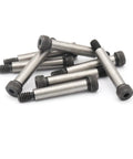 Beefy Heavy Duty Alloy Steel Shoulder Bolts Five Sixteenths By One And One Half Inch Hex Socket With One Quarter Twenty Threads
