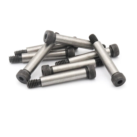 Beefy Heavy Duty Alloy Steel Shoulder Bolts Five Sixteenths By One And One Half Inch Hex Socket With One Quarter Twenty Threads