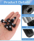 12pc uxcell alloy steel shoulder bolts, M8 thread, 10mm shoulder diameter and length, hex socket, held in hand