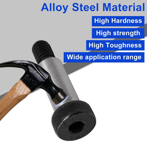 Heavy Duty Alloy Steel Hex Socket Head Shoulder Screws Set Of 6 Pcs with high hardness and toughness for fabrication projects