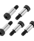 Alloy Steel Hex Socket Shoulder Screws Bolts One Inch Shoulder Length One Half Inch Shoulder Diameter Three Eighths Inch Sixteen UNC Thread Five Pack