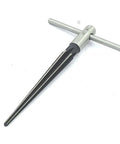 Hardened Alloy Steel Tapered Reamer To Align Holes And Deburr Burrs From One Eighth To One Half Inch For Precise Metalworking Pro Grade Tool With Precision Ground Edges And Industry Tested Hardness displayed on a white background