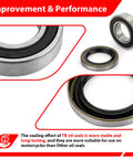 Front Wheel Bearing Kit Alloy Steel Sealed Bearings For Kawasaki H2 H2R ZX10R ZX6R ZX14R Z1000 KLZ1000; bearings and seals close-up.