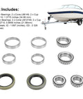 Alloy Trailer Wheel Hub Bearings Kit For 1-1/16 Inch Axles, 10 Pieces Including Inner Cone L68149 And Cup L68110, Outer Cone LM12749