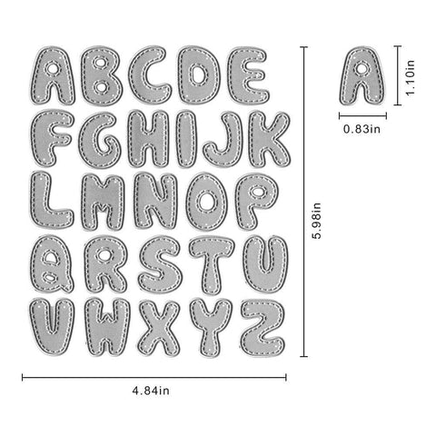 Alphabet Cutting Dies Set 26 Capital Letters For Card Making And Scrapbooking Die Cuts For Embossing Stencils And DIY Crafts