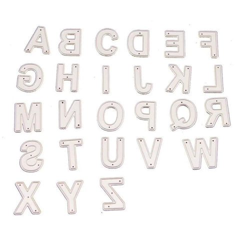 26 Capital Alphabet Dies Set For Metal Cutting, Card Making, Scrapbooking And DIY Embossing Projects, 0.83 X 0.63 Inch Letters