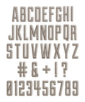 Alphanumeric Emporium Thinlits Die Set 41PK pack for crafting bold letters and numbers with Tim Holtz Sizzix dies on display