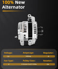 Beefed Up 12V 140Amp Replacement Alternator With 6 Groove Clutch Pulley For Dodge Avenger 2012 2.4L And Dodge Dart 2013 To 2016 2.0L 2.4L Chrysler 200 2012 L4 2.4L OE Compatible