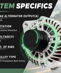 Direct Fit 11231N 115A Alternator Replacement for Chrysler 200 Cirrus Sebring Avenger Caliber Jeep Compass Patriot 2007-2017 L4 2.0L 2.4L