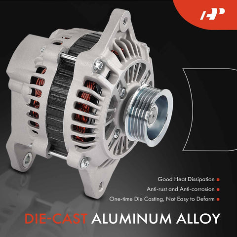 Alternator Replacement For Subaru Impreza 2001 To 2005 2.0L 2.2L 2.5L And Saab 92X 2005 2.0L 12V 75A With 5 Groove Pulley And Clockwise Rotation