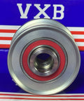 Front view of 31141-RV0-A01 Alternator Clutch Pulley Bearing with VXB branding, showcasing metal construction and central opening.