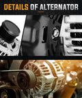Details of 3.6L Alternator Replacement Beefed-Up Plug-And-Play For Avenger 2011-2014 with pulley and cooling vents.