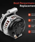 Alternator Replacement New 11598N 11598 4801778 Direct Fit OE Compliant For 11-18 3.6L Chrysler 300 front view