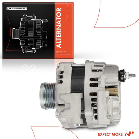 Alternator for Dodge Dart 2013 to 2016 2.0L 2.4L 12V 140A Direct Fit 6 Groove Decoupler Pulley Clockwise Rotation Replacement Part