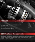 Alternator Replacement For Dodge Dart 2013 2014 2015 2016 And Avenger 2012 With L4 2.0L 2.4L Engines Direct Fit OEM Replacement 56029580AA 56029580AB A002TX3481 Plug And Play High Quality in engine bay