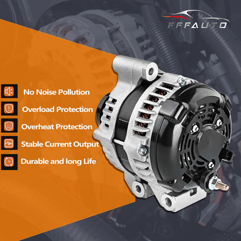 Drop In 2 Pin Alternator For 3.6L V6 Vehicles Including Grand Caravan Journey Town And Country 2011 2016 And 200 2011 2014 Easy Install Durable Replacement For Reliable Charging And Long Life featuring durable casing and protective features.
