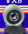 Front view of F-232369 Alternator Freewheel Clutch with cap on blue VXB background
