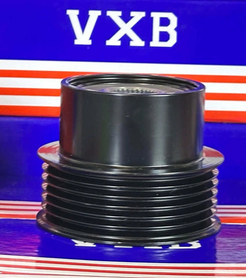 LR005993 Alternator Freewheel Clutch for Land Rover on packaging with pulley grooves