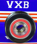 Close-up of 24108675 Alternator Freewheel Pulley for BUICK Gl8S 5PK against VXB branded backdrop.