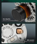 Close-up of non-slip pulley and OEM standard connections on Drop In High Quality Alternator Replacement For Chrysler 200 2011 To 2013 Sebring