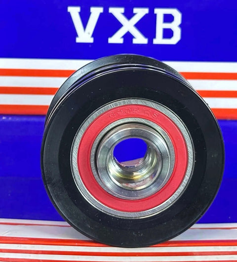 31141-5AY-H012-M5 Alternator Freewheel Pulley-Bearing For Honda CIVIC SR VTEC, close-up view on striped background