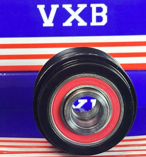 Front view of 2741550000 Alternator Pulley Mercedes-Benz (274-155-00-00) with VXB background, showing detail of pulley design