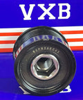 WCPN36RC4X Alternator Pulley for MITSUBISHI 2.4 D 2014 PAJERO, black metal pulley with a central hexagonal opening