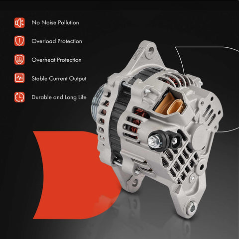Alternator Replacement For Subaru Impreza 2001 To 2005 2.0L 2.2L 2.5L And Saab 92X 2005 2.0L 12V 75A With 5 Groove Pulley