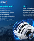 Alternator Replacement For Grand Caravan Journey Avenger Town And Country 200 Ram CV Routan 2011-2020 V6 3.6L 12V 160A