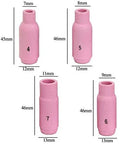 Various sizes of alumina nozzles from 68 Piece TIG Torch Consumables Kit for PTA DB SR WP 17 18 26 for precise welding