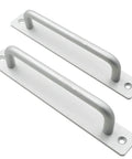 Pack Of 2 Aluminium Alloy Sliding Barn Door Handles And Cabinet Pulls, Durable Silver Drawer Knobs For Kitchen Cabinets And Furniture.