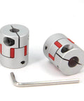 2PCS 8mm to 10mm Aluminium Plum Flexible Shaft Coupling Diameter25mm Length30mm 8x10mm Motor Connector Flexible Coupler